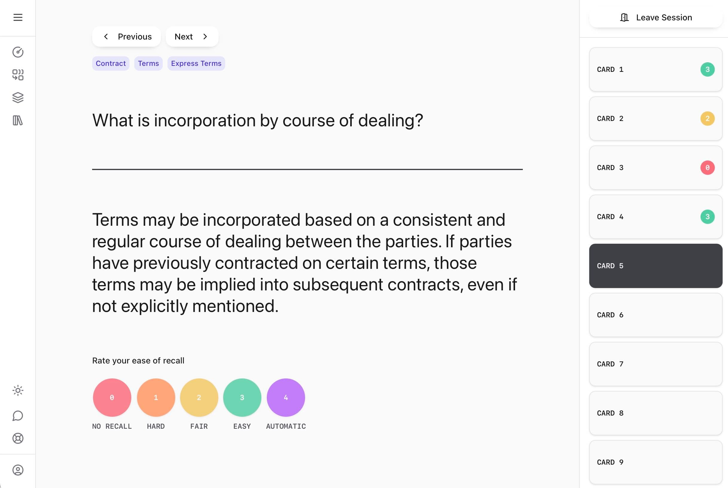 Test your recall with flashcards